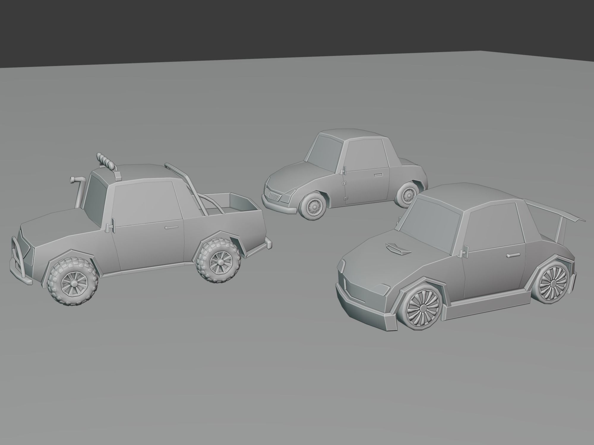 Low Poly Cars Collection Low-poly 3D model_10