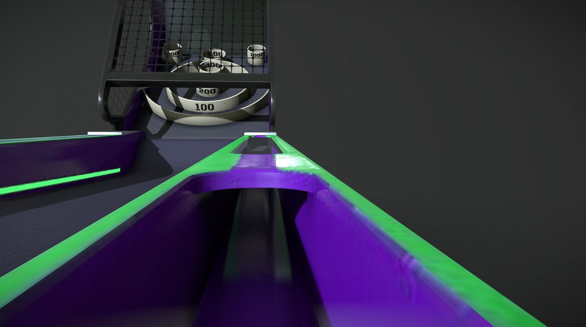 Skee-Ball Arcade Machine Low-poly 3D model_4