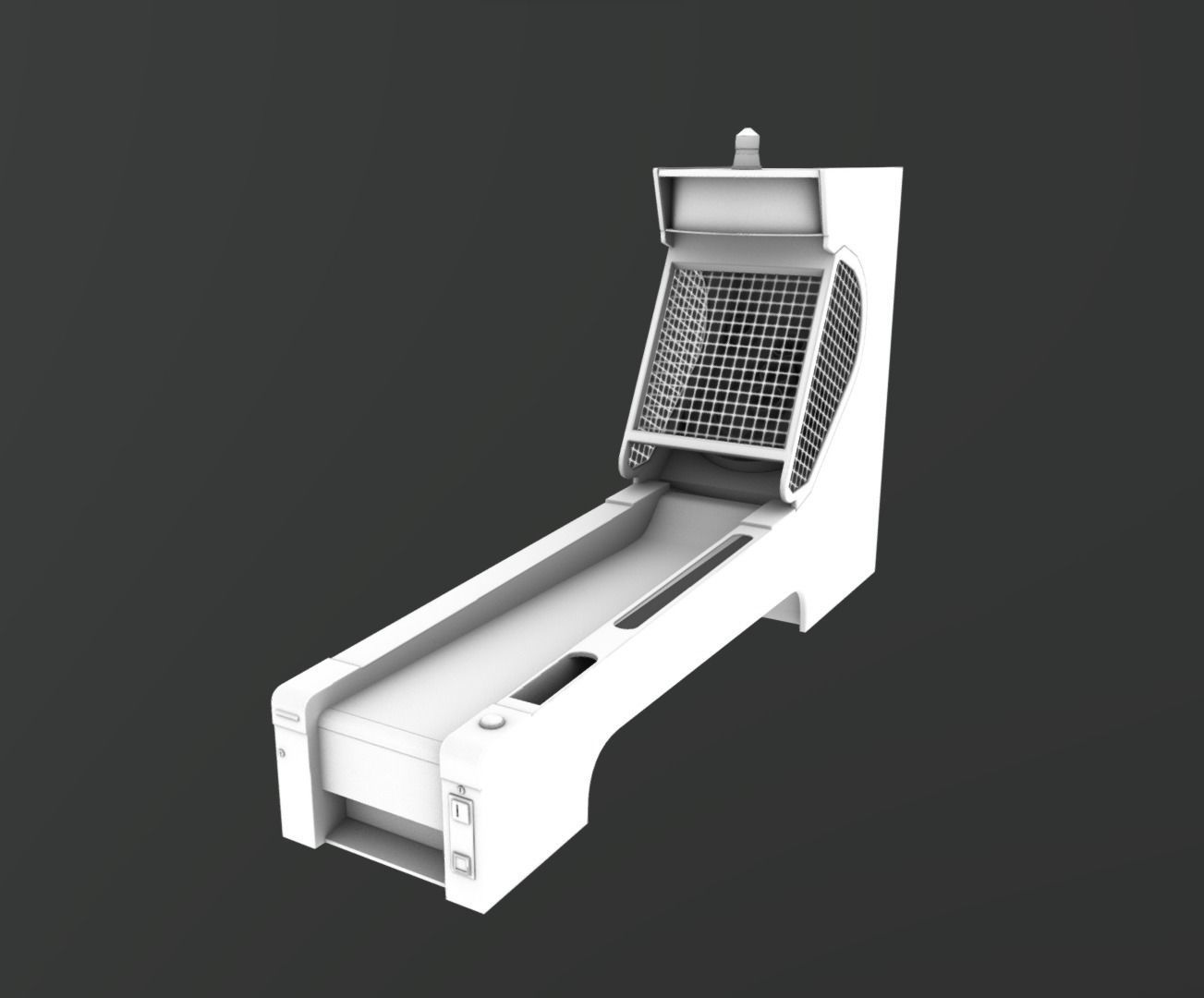 Skee-Ball Arcade Machine Low-poly 3D model_9