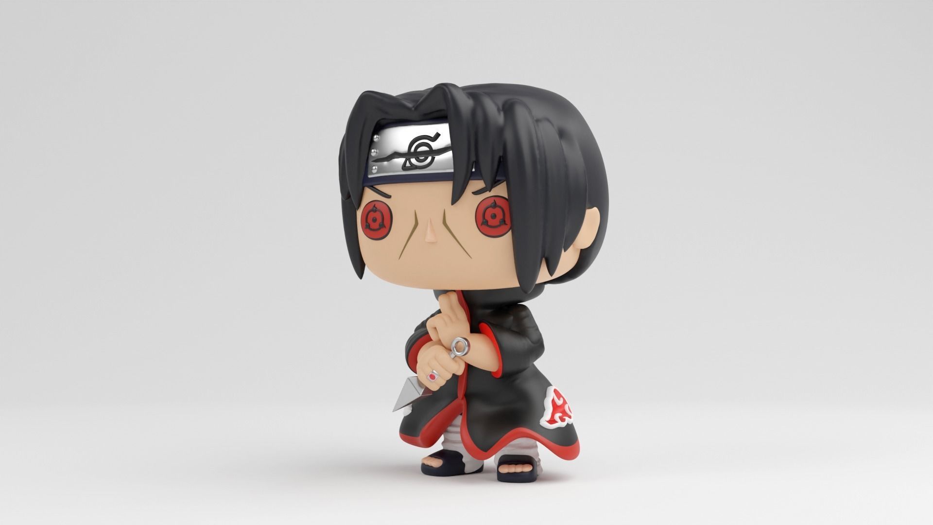 itachi uchiha funko pop from naruto shippuden 3D print model_3