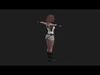 Action Girl  Low-poly 3D model_1