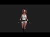 Action Girl  Low-poly 3D model_2