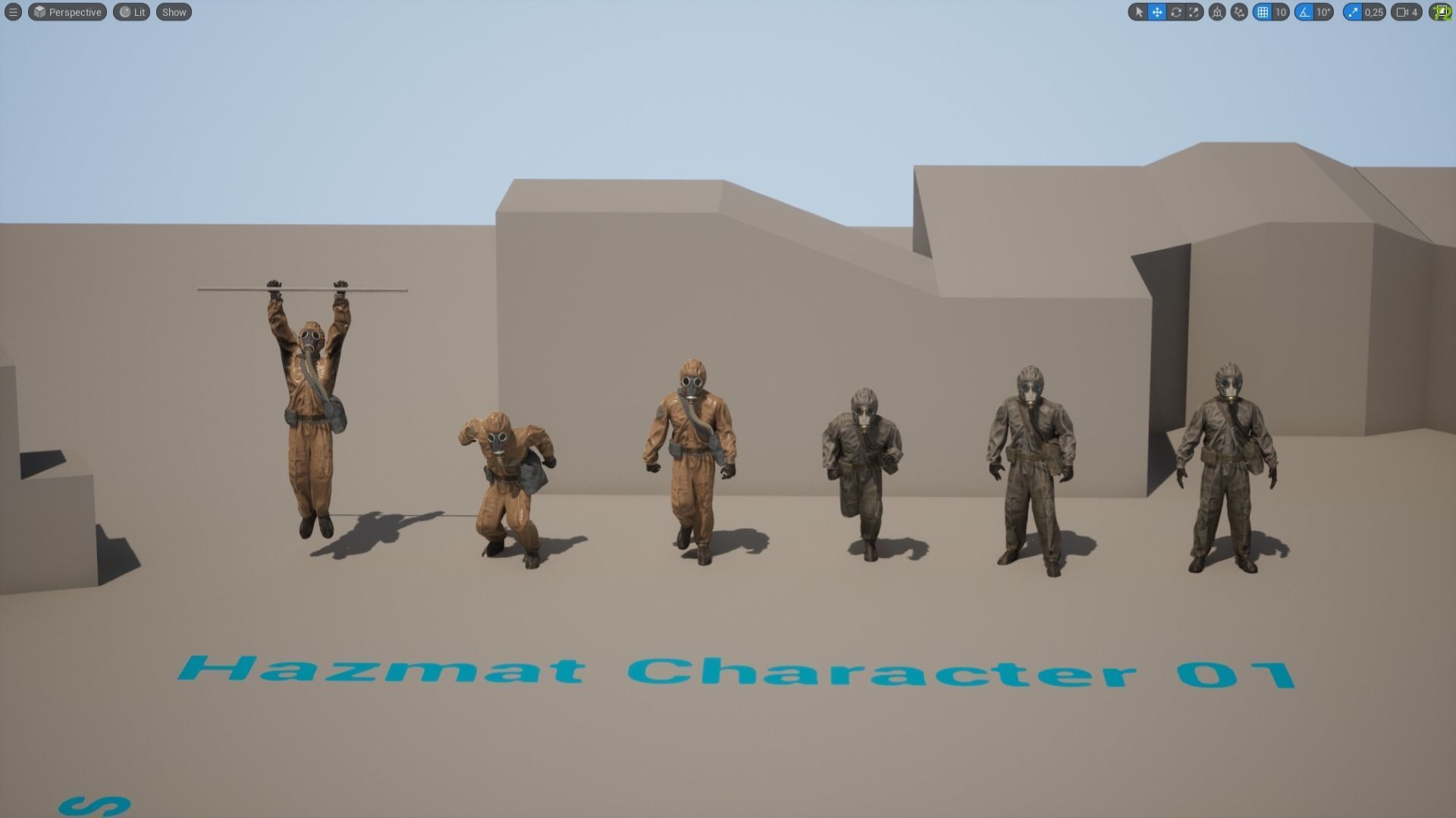 Hazmat Character 01 Low-poly 3D model_4