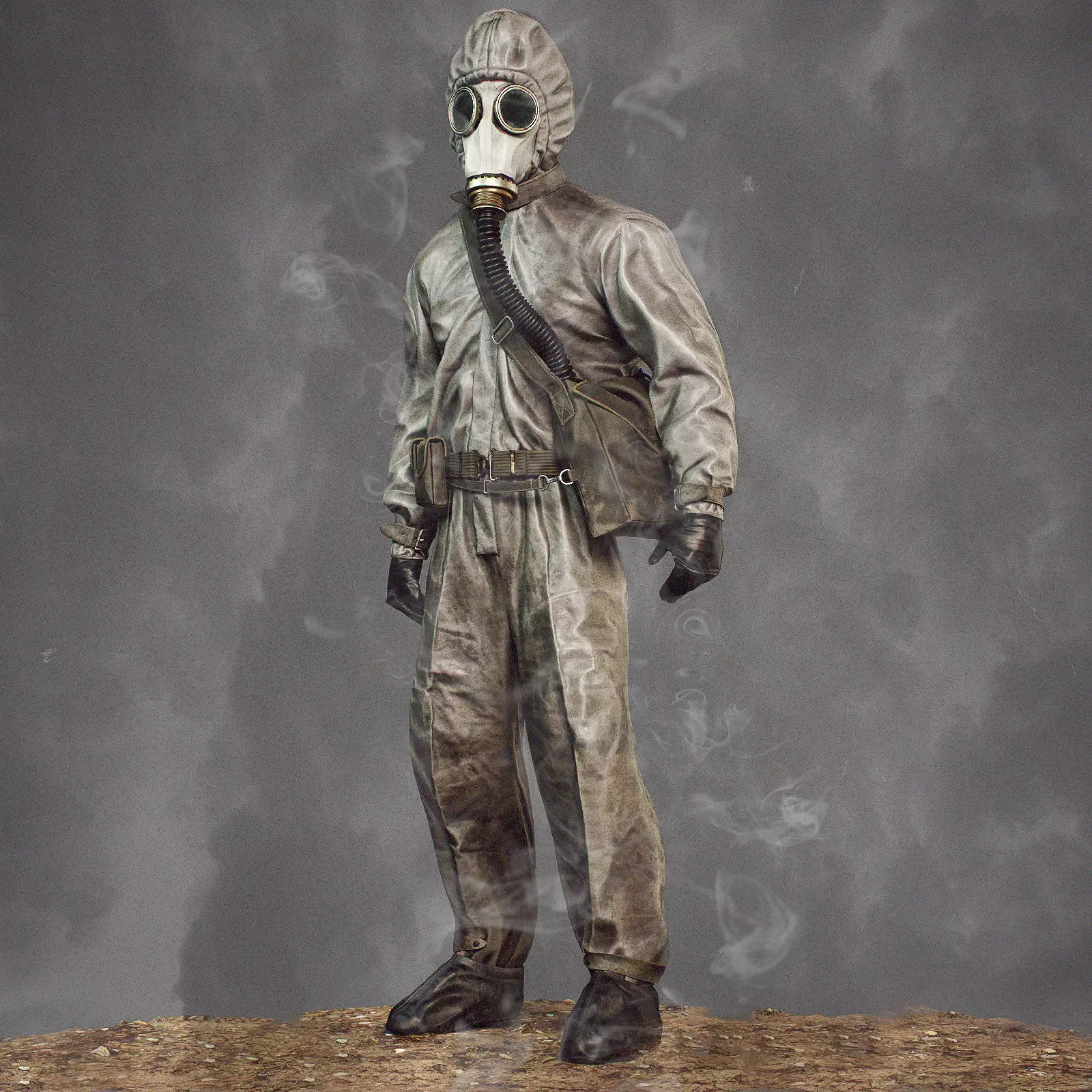 Hazmat Character 01 Low-poly 3D model_0