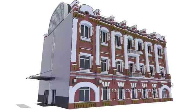Modern and Italian Renaissance residential building 7 3D model