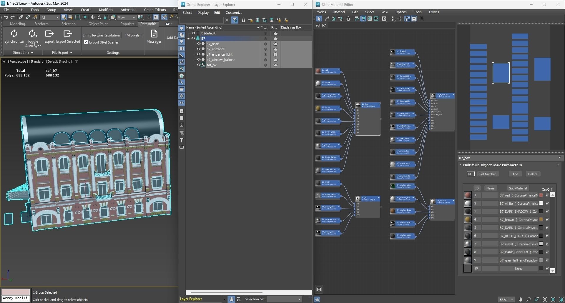 Modern and Italian Renaissance residential building 7 3D model_7