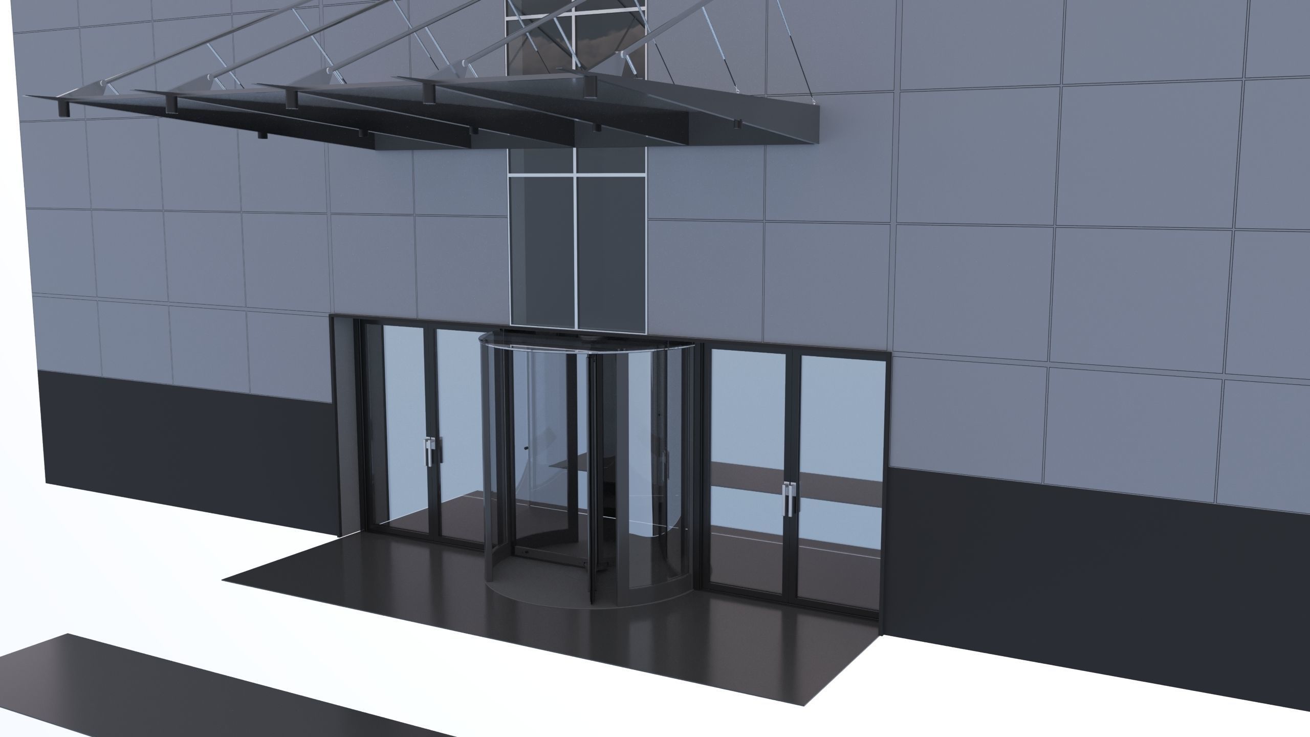 Modern and Italian Renaissance residential building 7 3D model_4