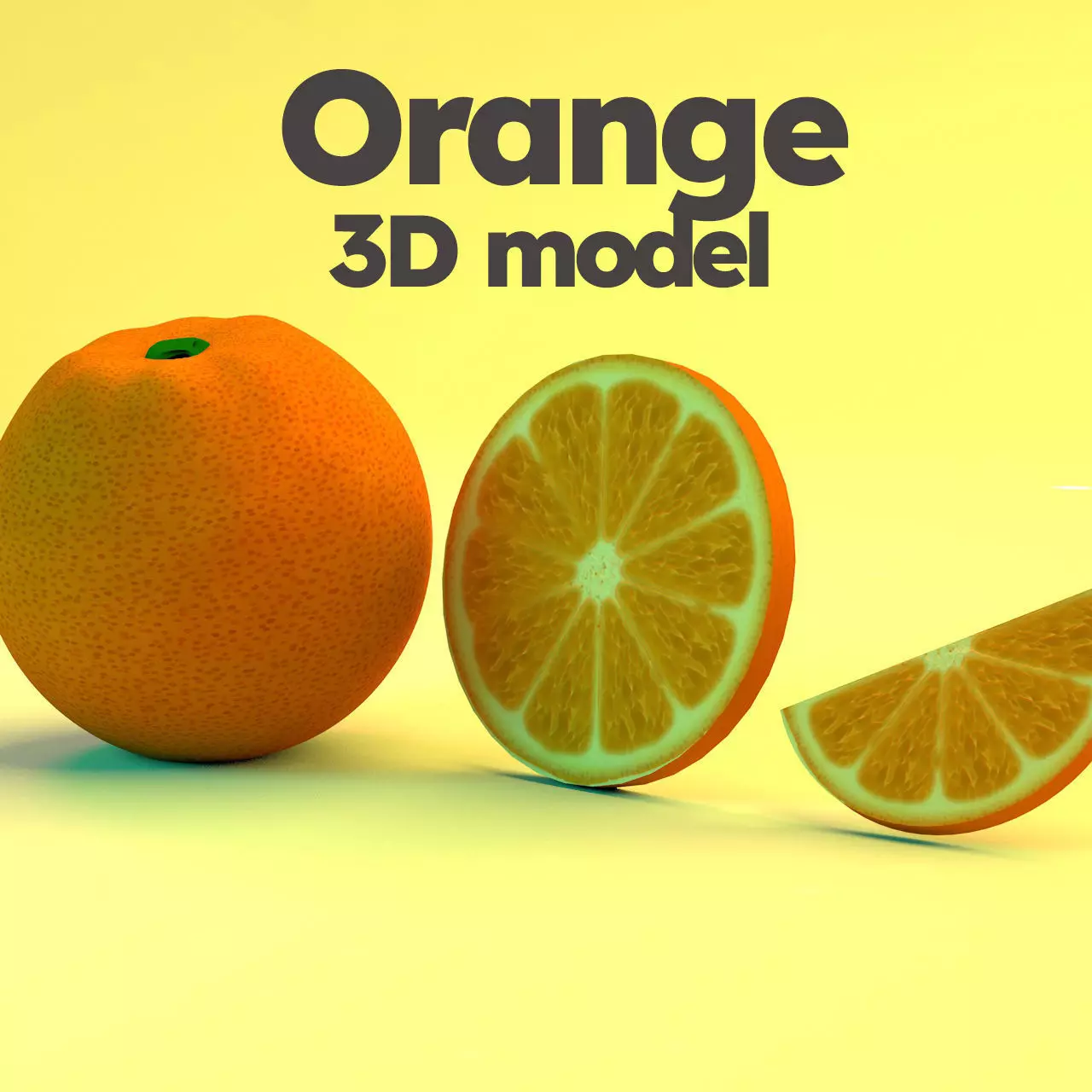 Orange 3D model 3D model