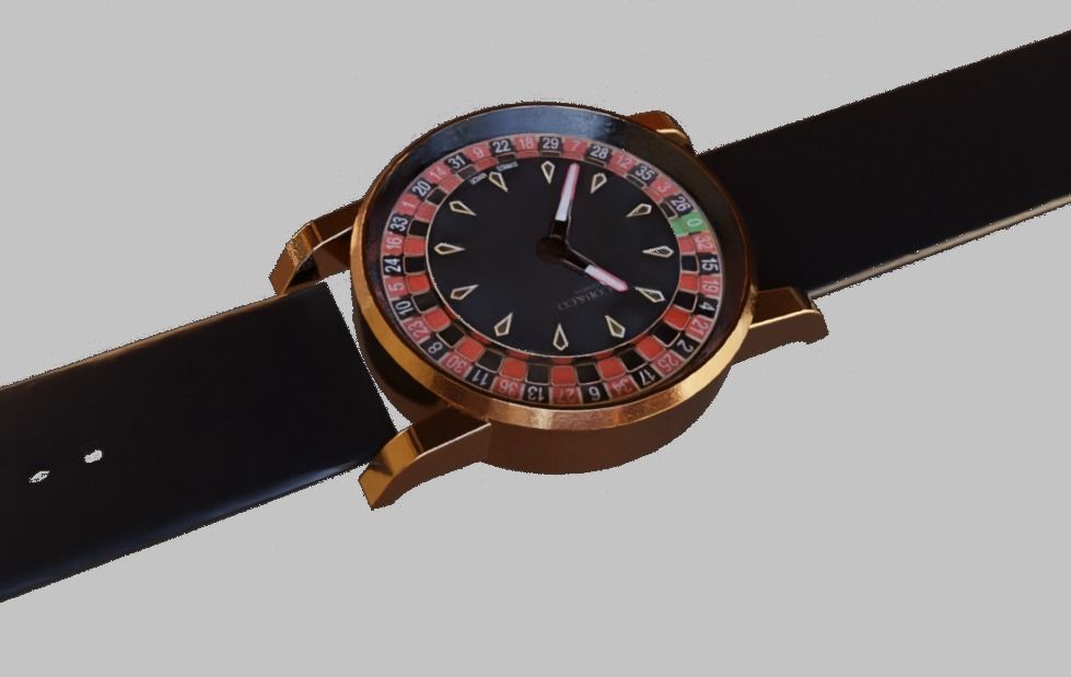 Jacob and Co Casino Tourbillion Watch Luxury Low-poly 3D model_2