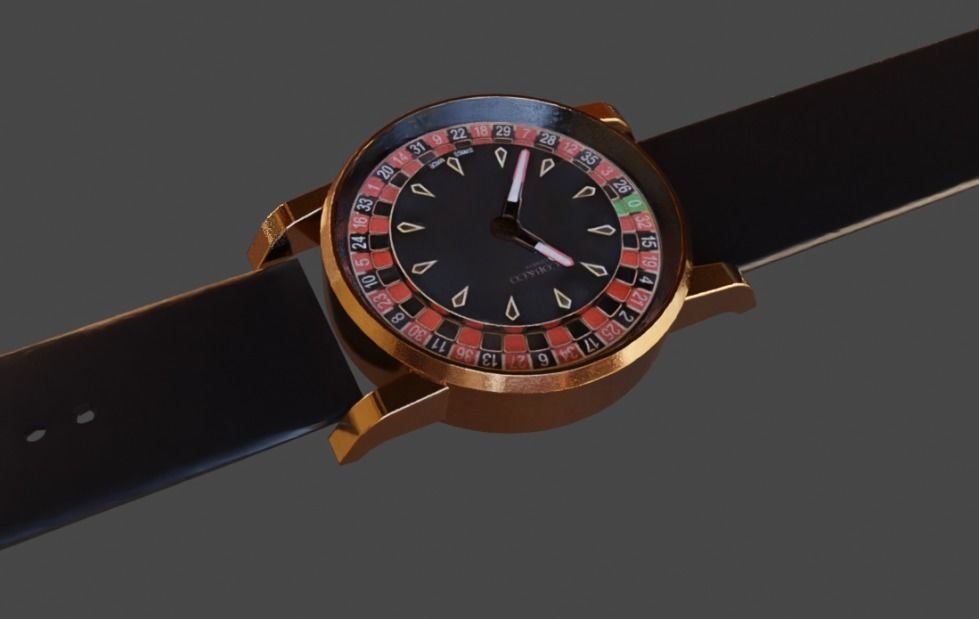 Jacob and Co Casino Tourbillion Watch Luxury Low-poly 3D model_1