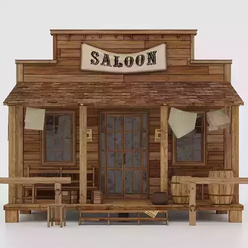 Wild West Saloon 3D model