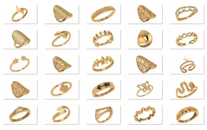 118 Plain Gold Ring 3dm Models Pack
