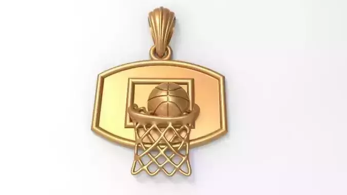 Basketball Hoop Pendant  Charm necklace jewelry