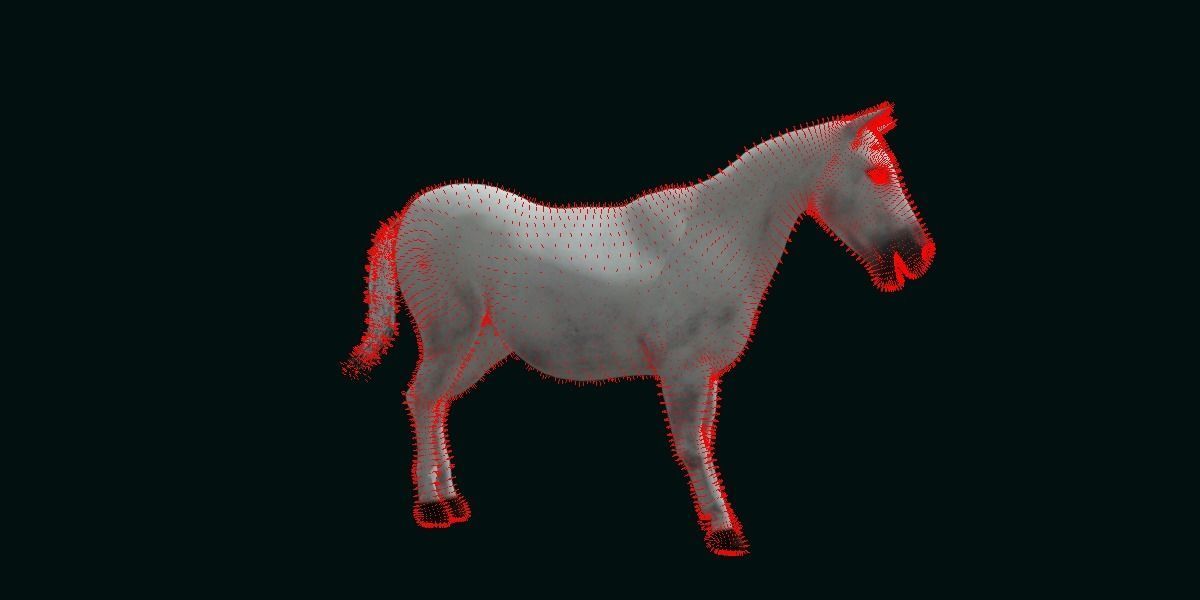 Mule Domestic Equine 3D model_7