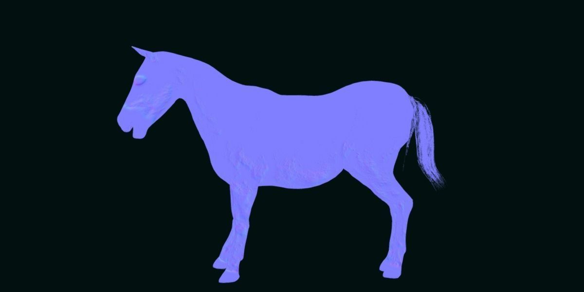 Mule Domestic Equine 3D model_15