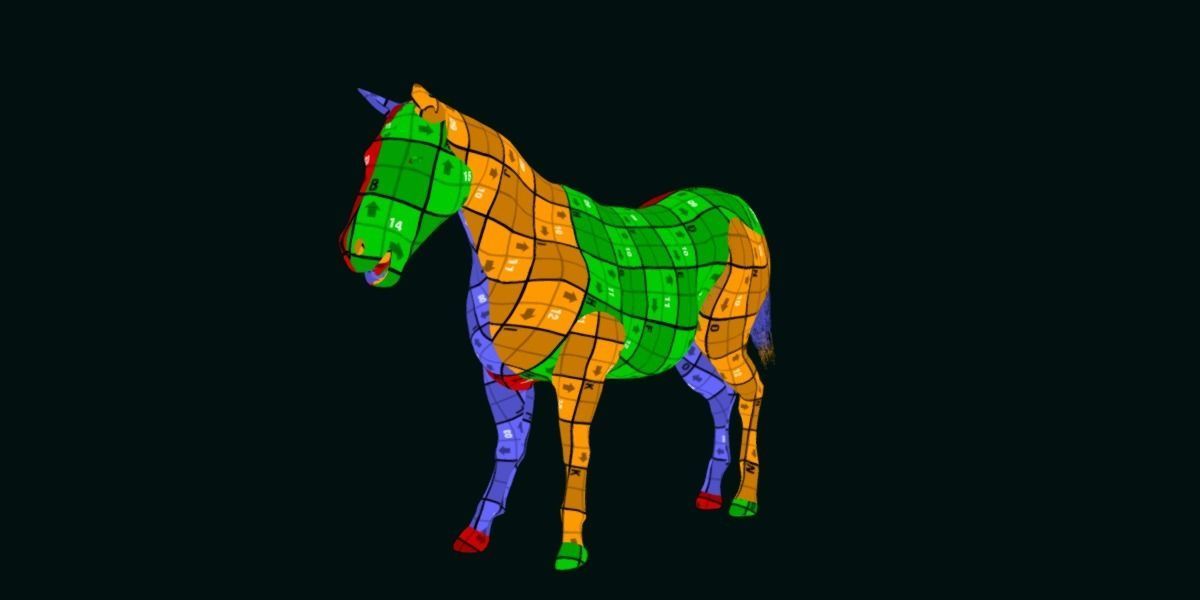 Mule Domestic Equine 3D model_9