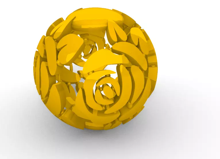 Bola cerrada rosa 10mm Pink closed ball 10mm SM 3D print model_0