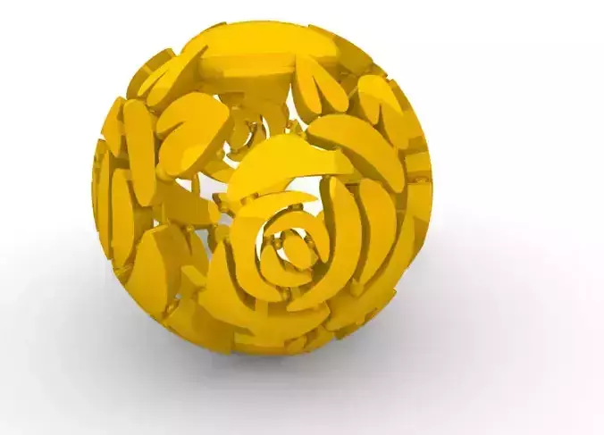 Bola cerrada rosa 10mm Pink closed ball 10mm SM 3D print model