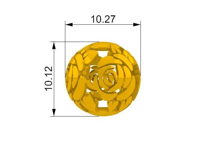 Bola cerrada rosa 10mm Pink closed ball 10mm SM 3D print model_3