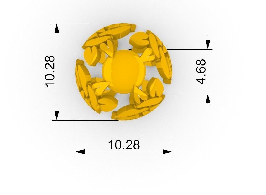 Bola cerrada rosa 10mm Pink closed ball 10mm SM 3D print model_1