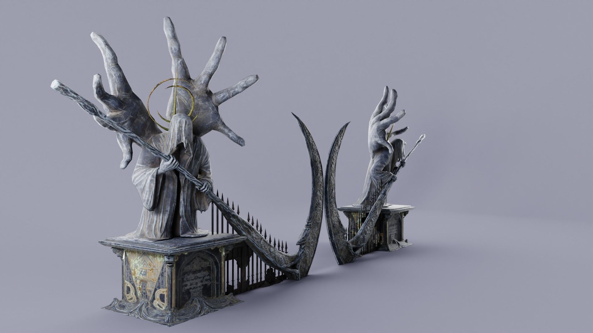 Hell Gate 3D Low-poly 3D model_1
