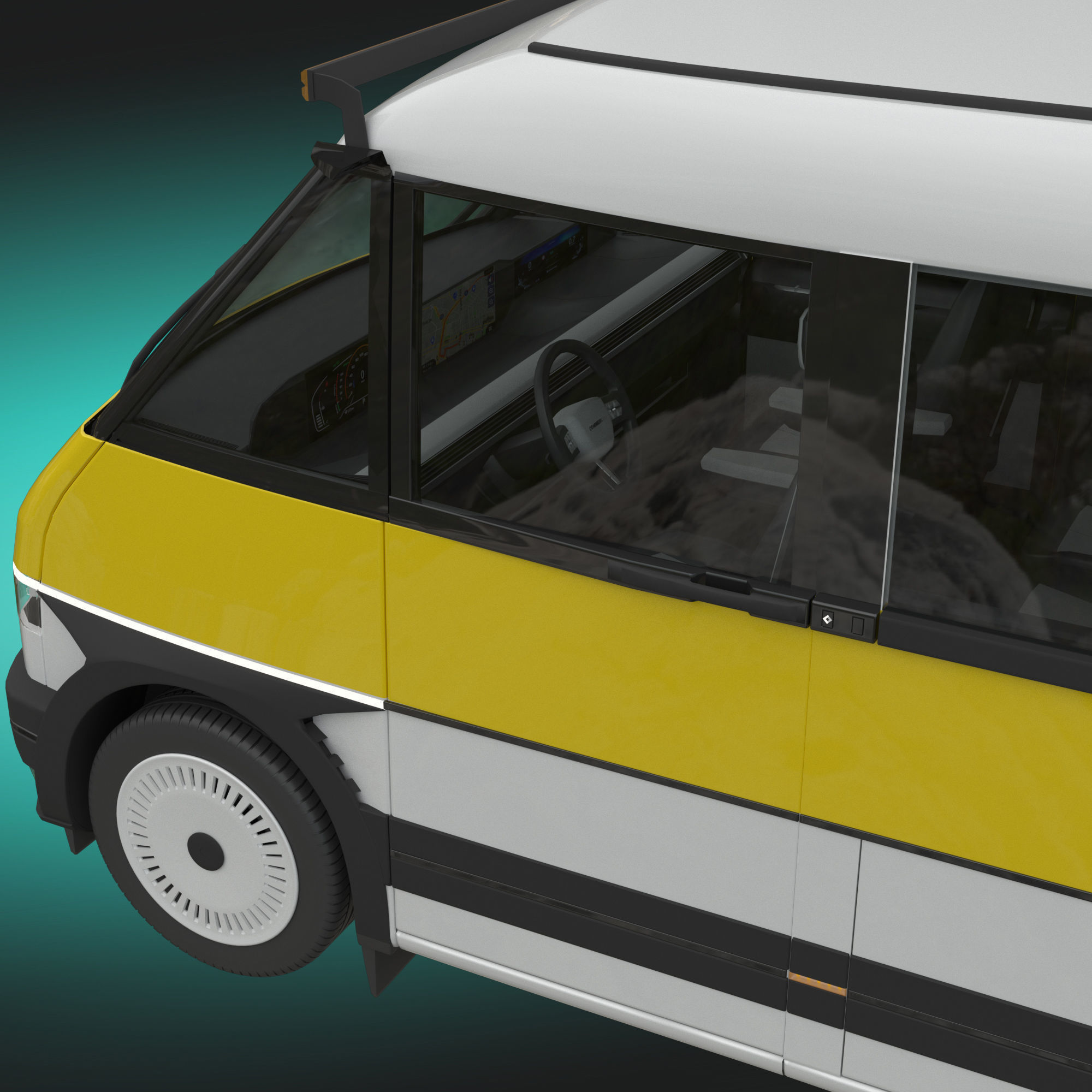 Generic EV Tow truck 3D model_6