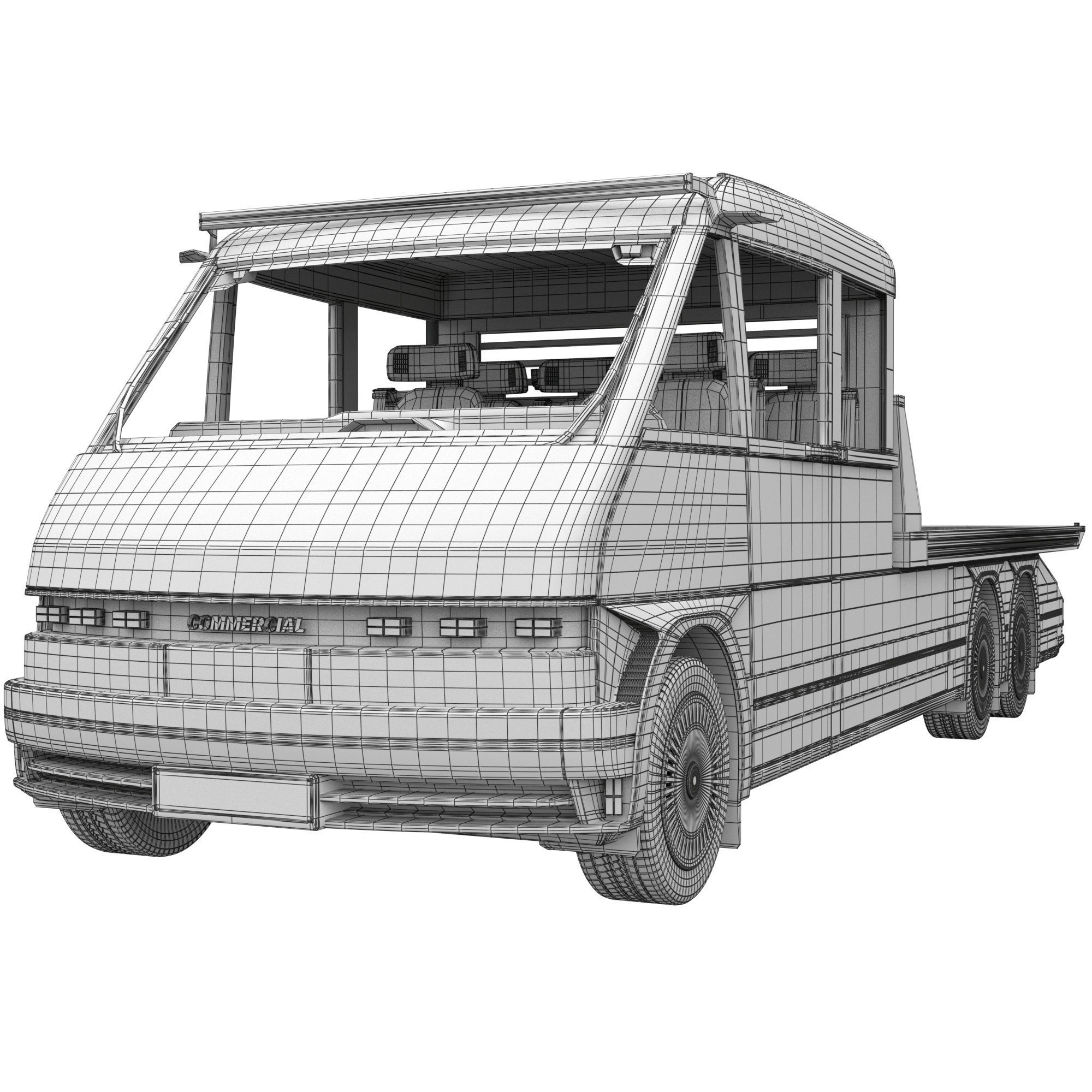 Generic EV Tow truck 3D model_22