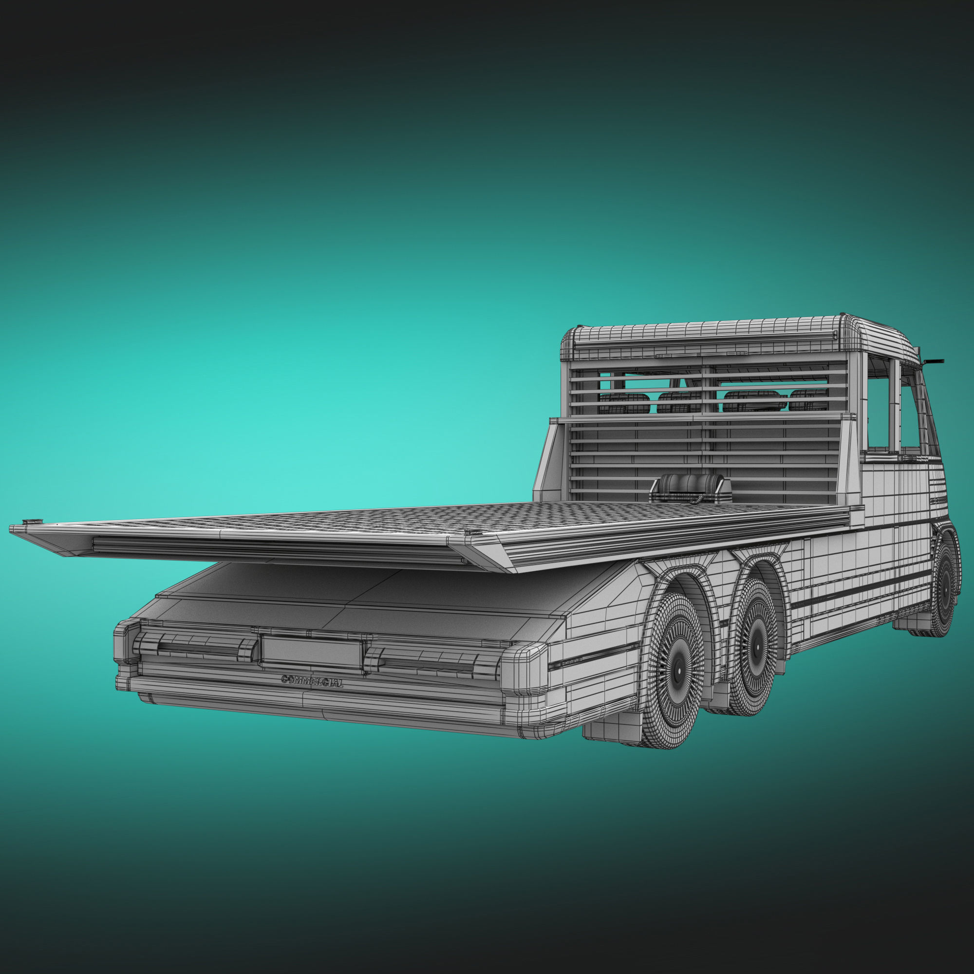Generic EV Tow truck 3D model_21