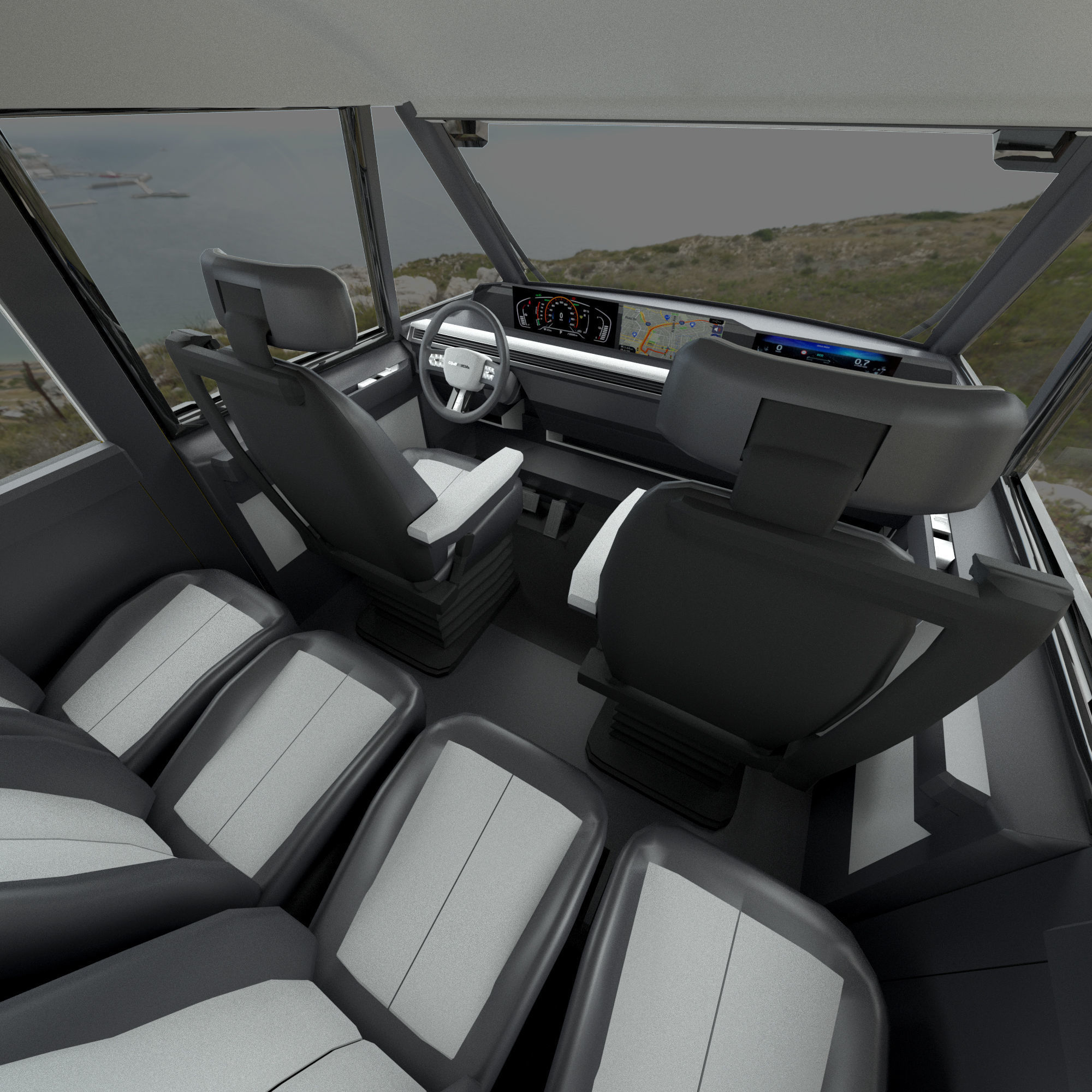 Generic EV Tow truck 3D model_25