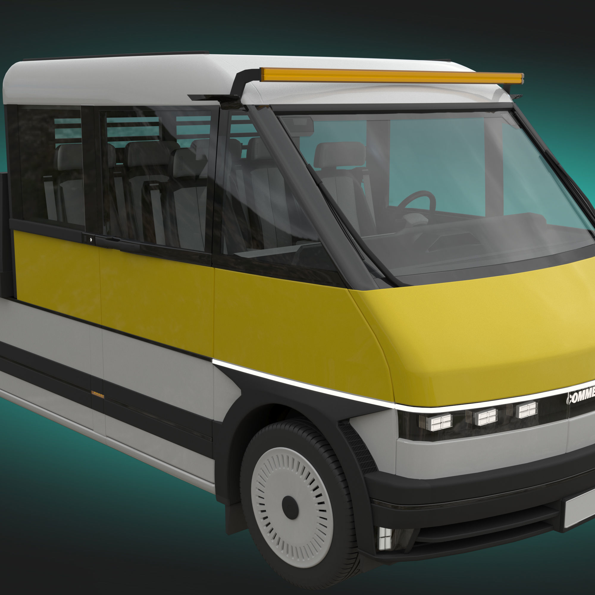 Generic EV Tow truck 3D model_5