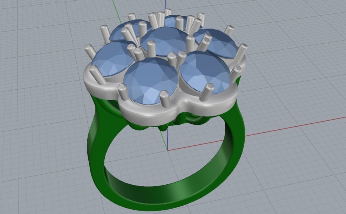 Engagement rings 3D print model_4
