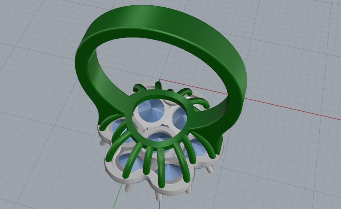 Engagement rings 3D print model_7