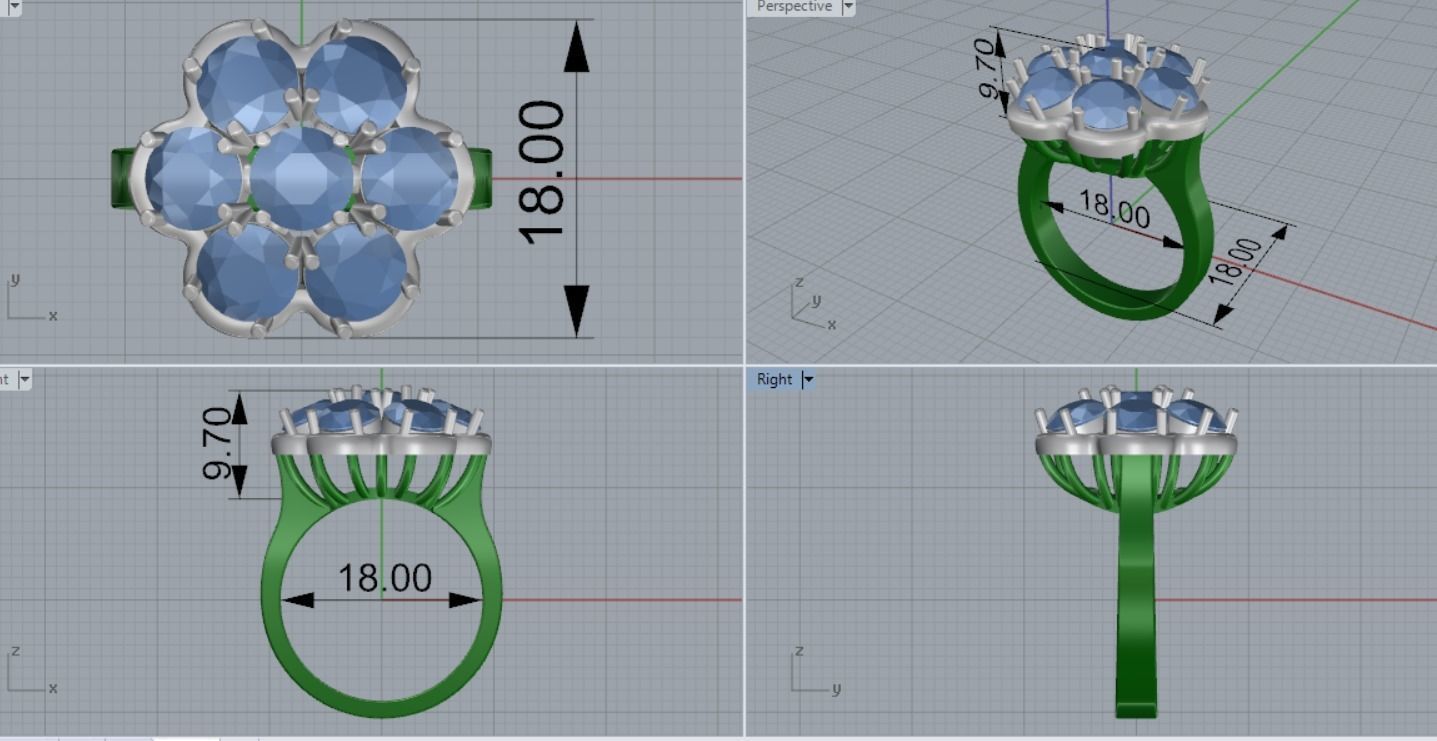 Engagement rings 3D print model_6