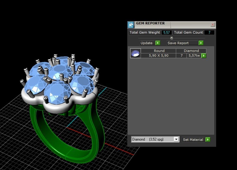 Engagement rings 3D print model_13