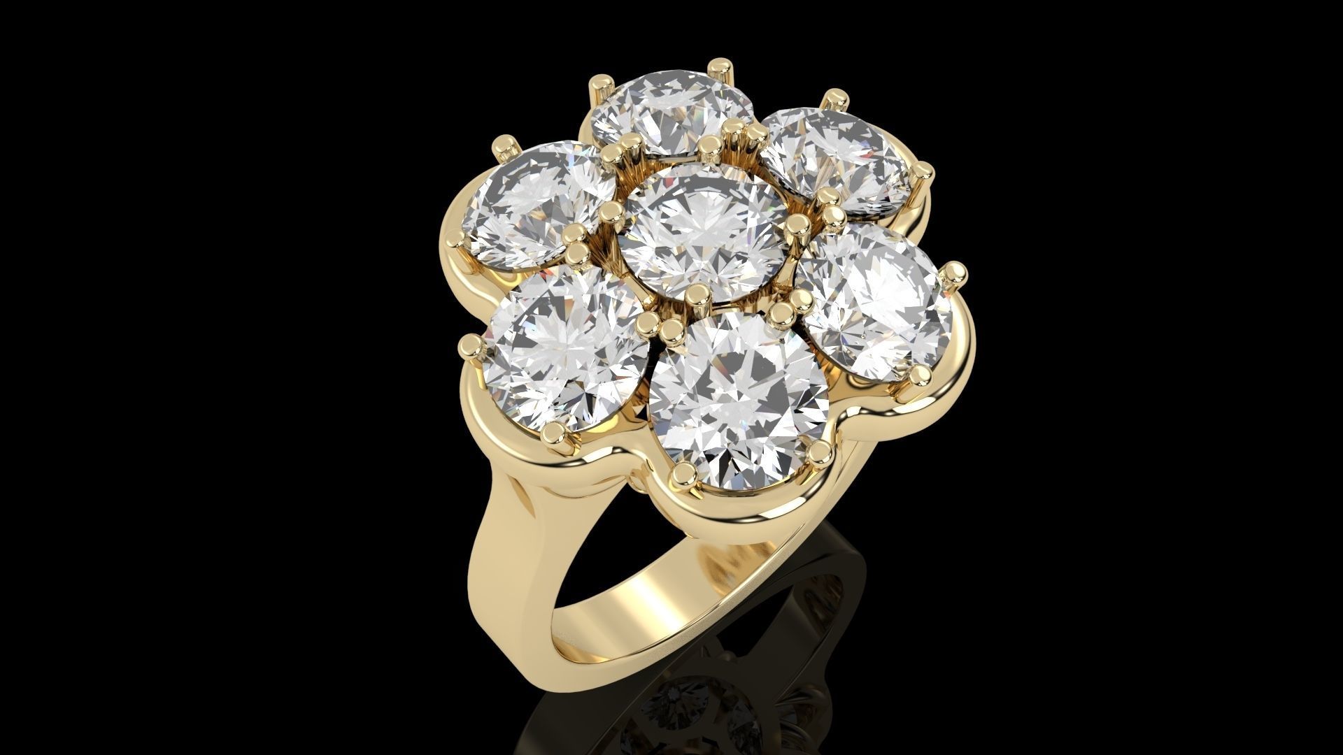 Engagement rings 3D print model_1