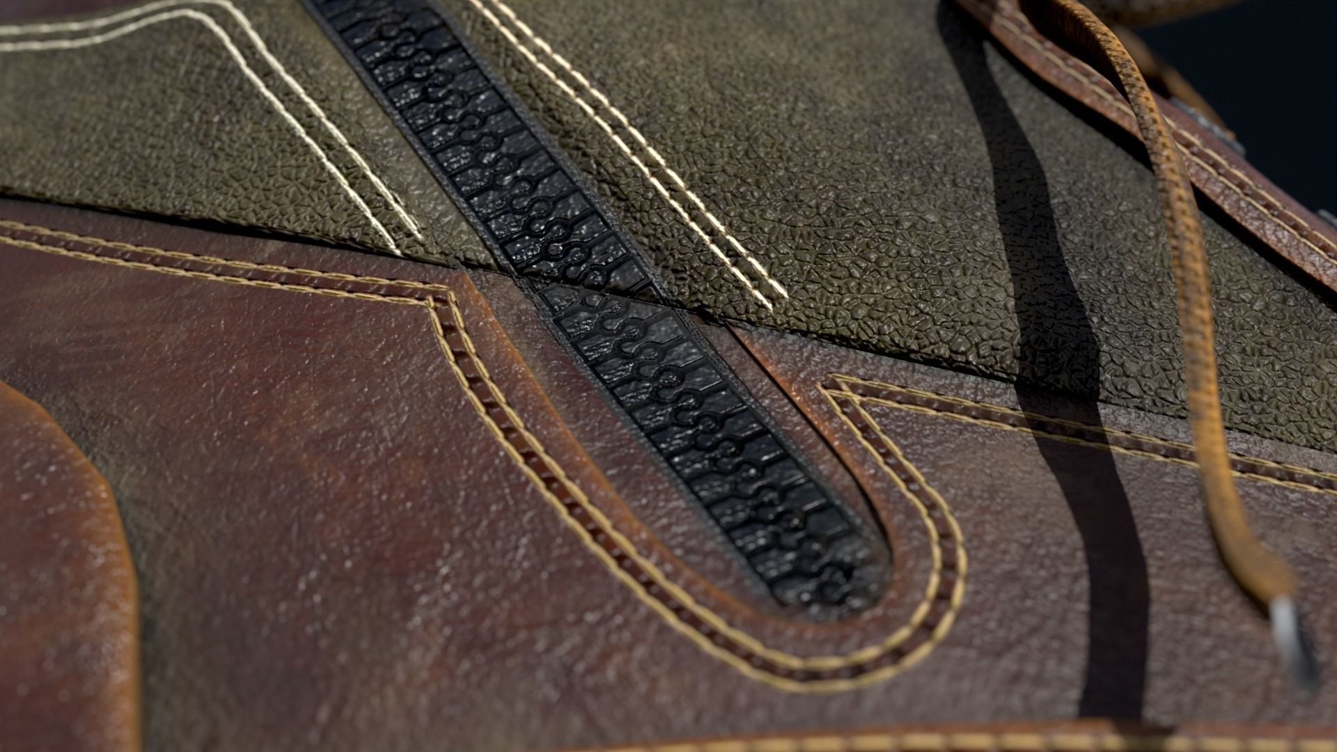 Leather Boot 3D Model Low-poly 3D model_10