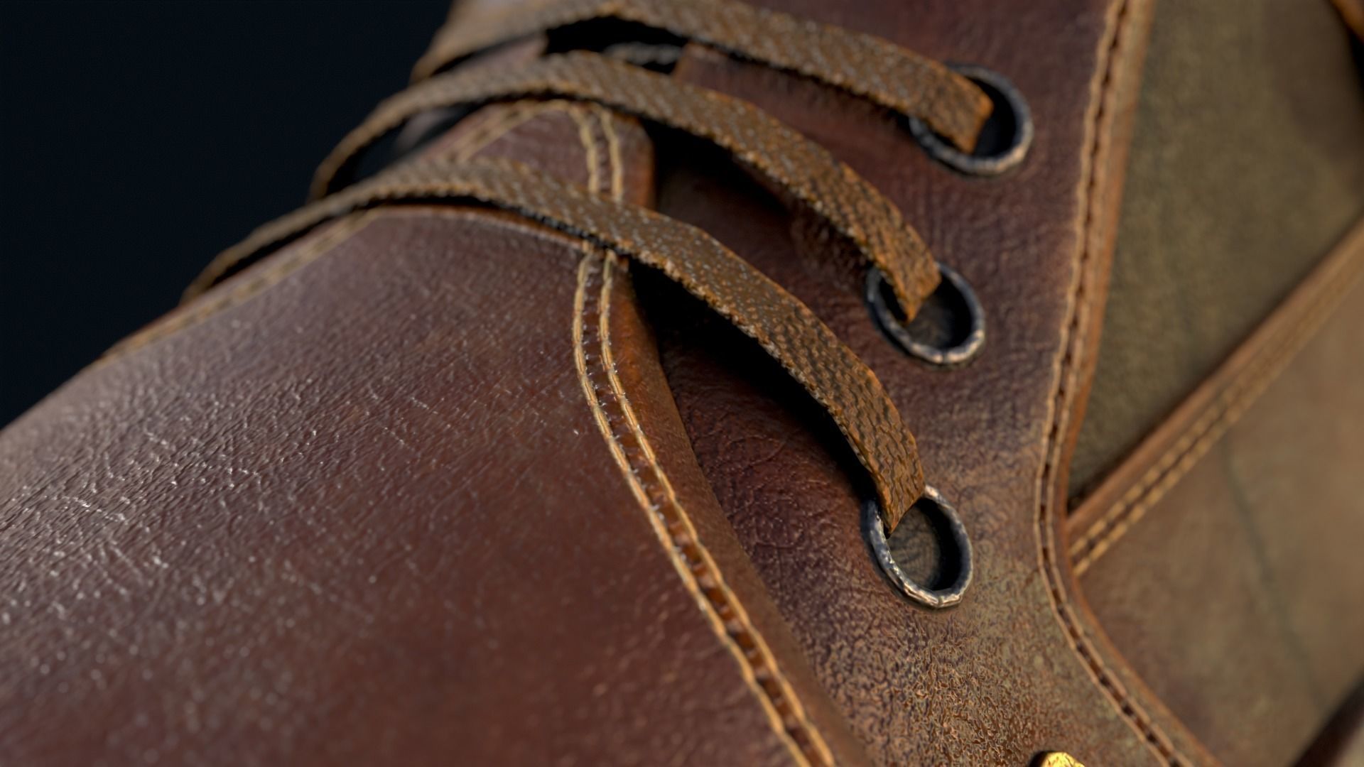 Leather Boot 3D Model Low-poly 3D model_15
