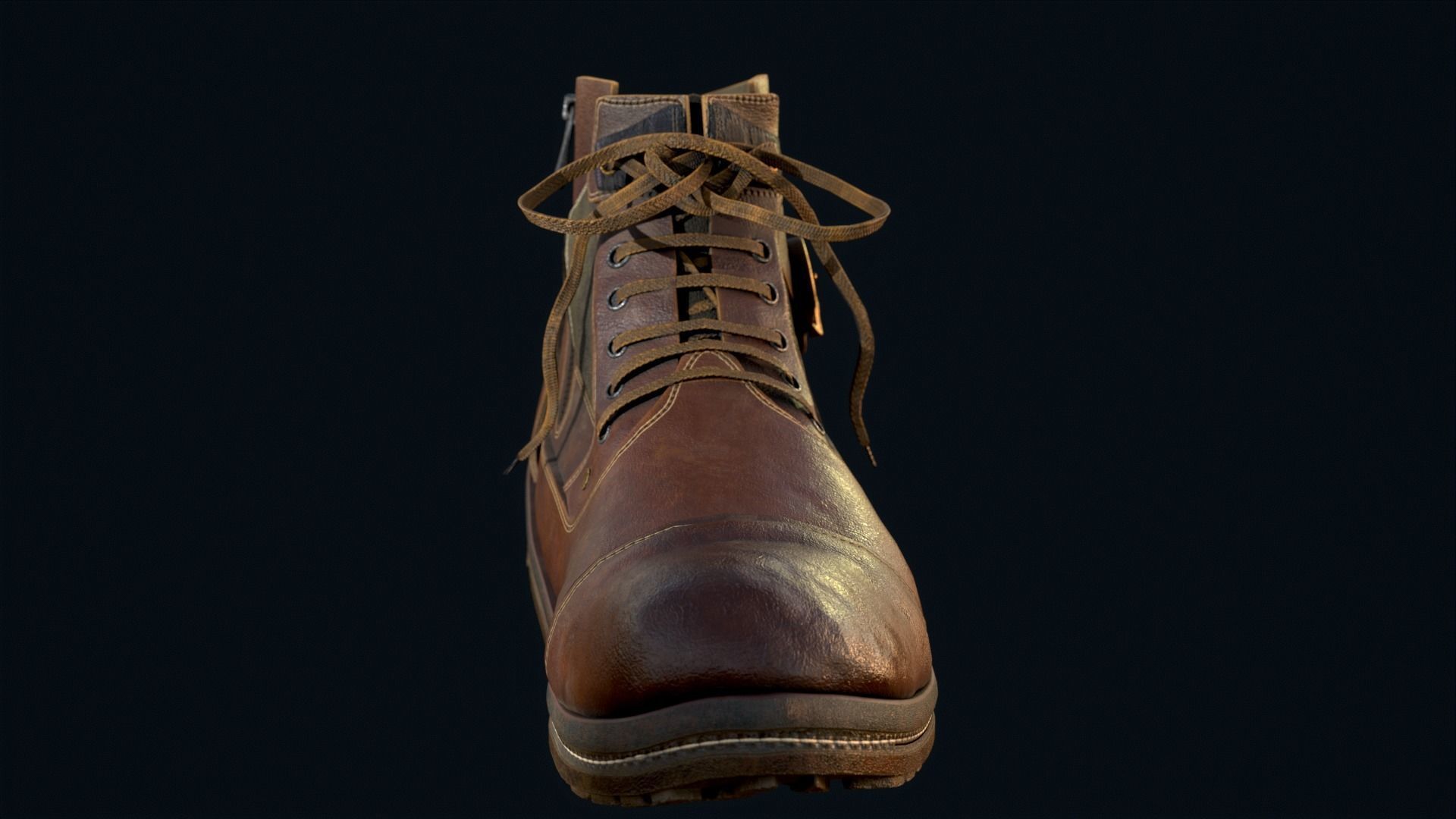 Leather Boot 3D Model Low-poly 3D model_16