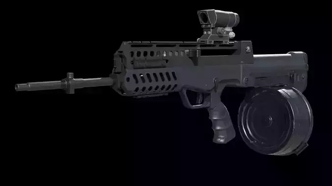 T-95 LSW Light Machine Gun Low-poly 3D model