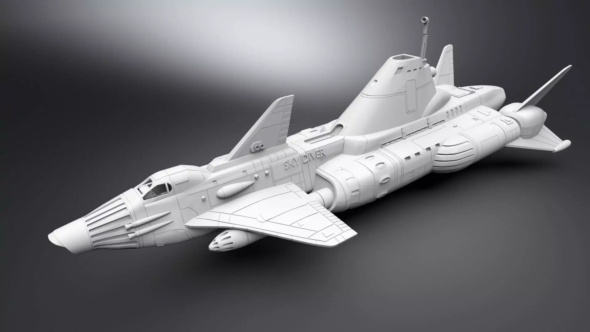 Skydiver scale model 3D print model