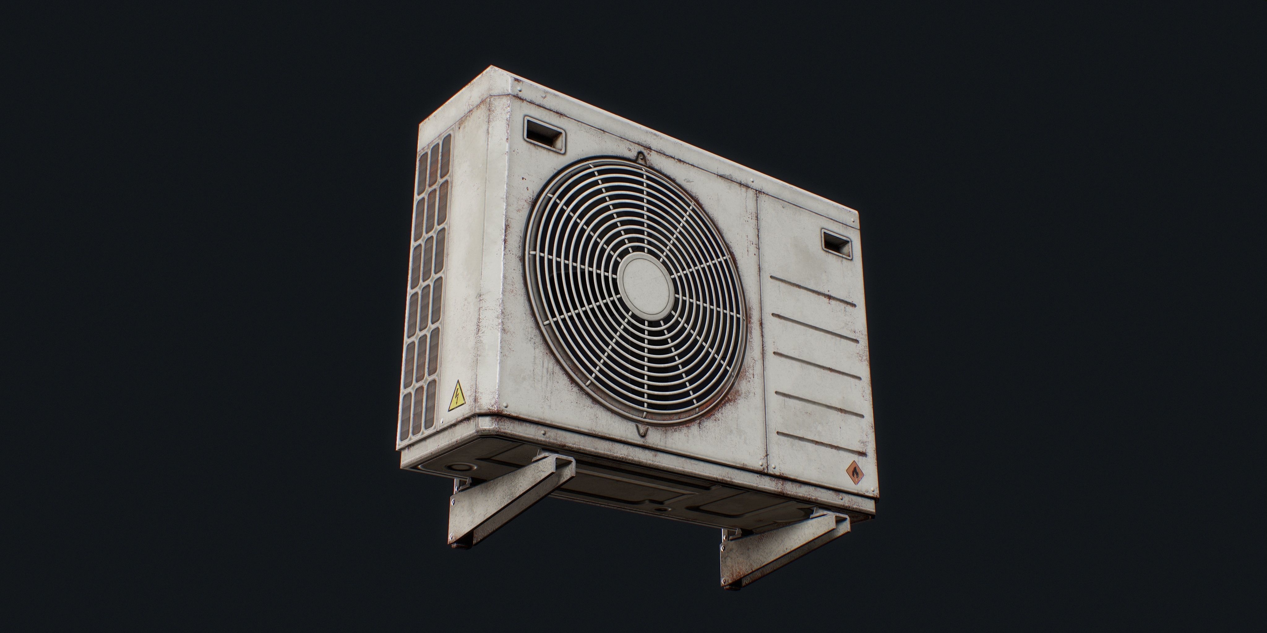 Air Conditioning Unit Low-poly 3D model_5
