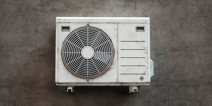 Air Conditioning Unit Low-poly 3D model