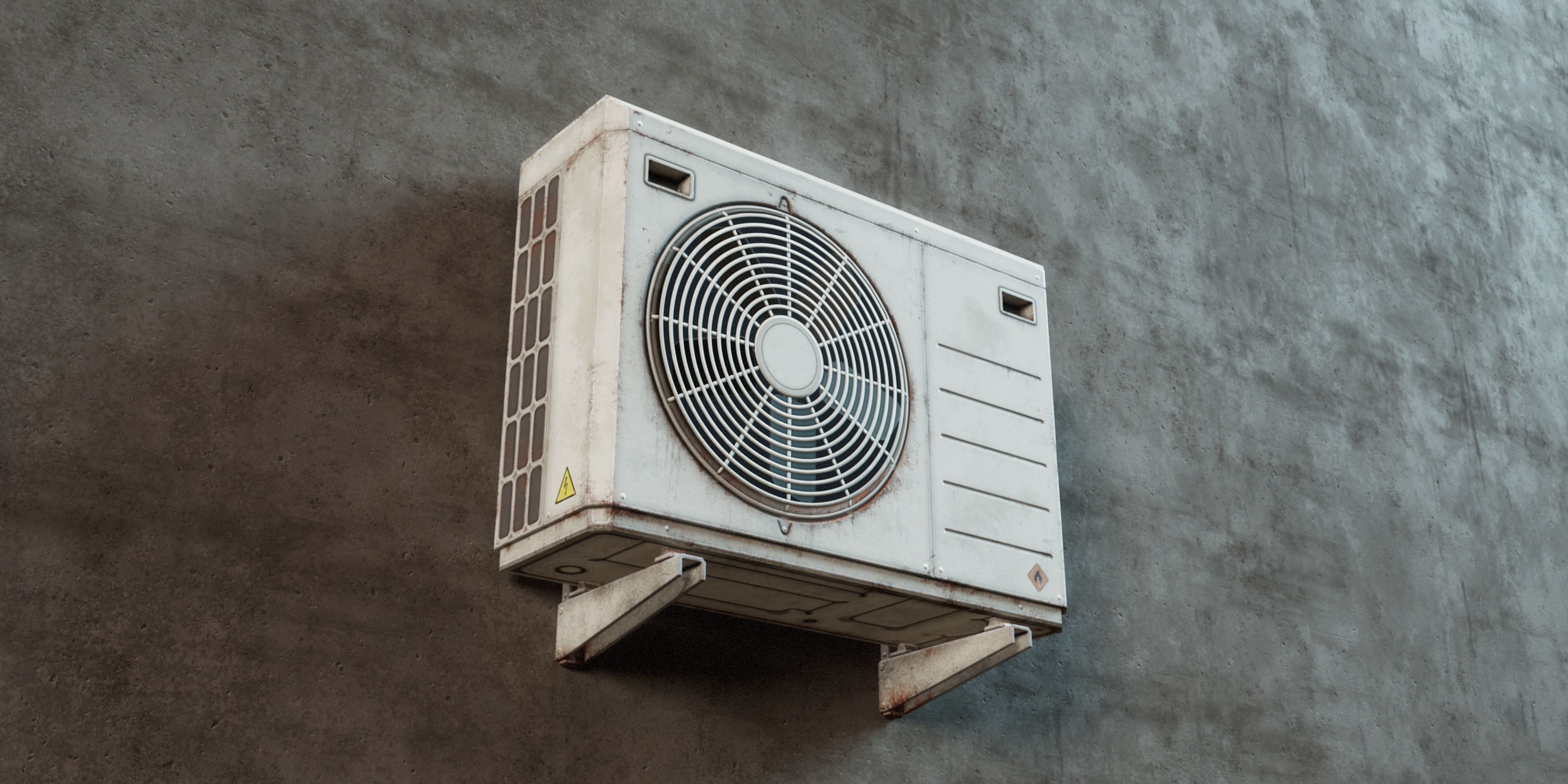 Air Conditioning Unit Low-poly 3D model_1
