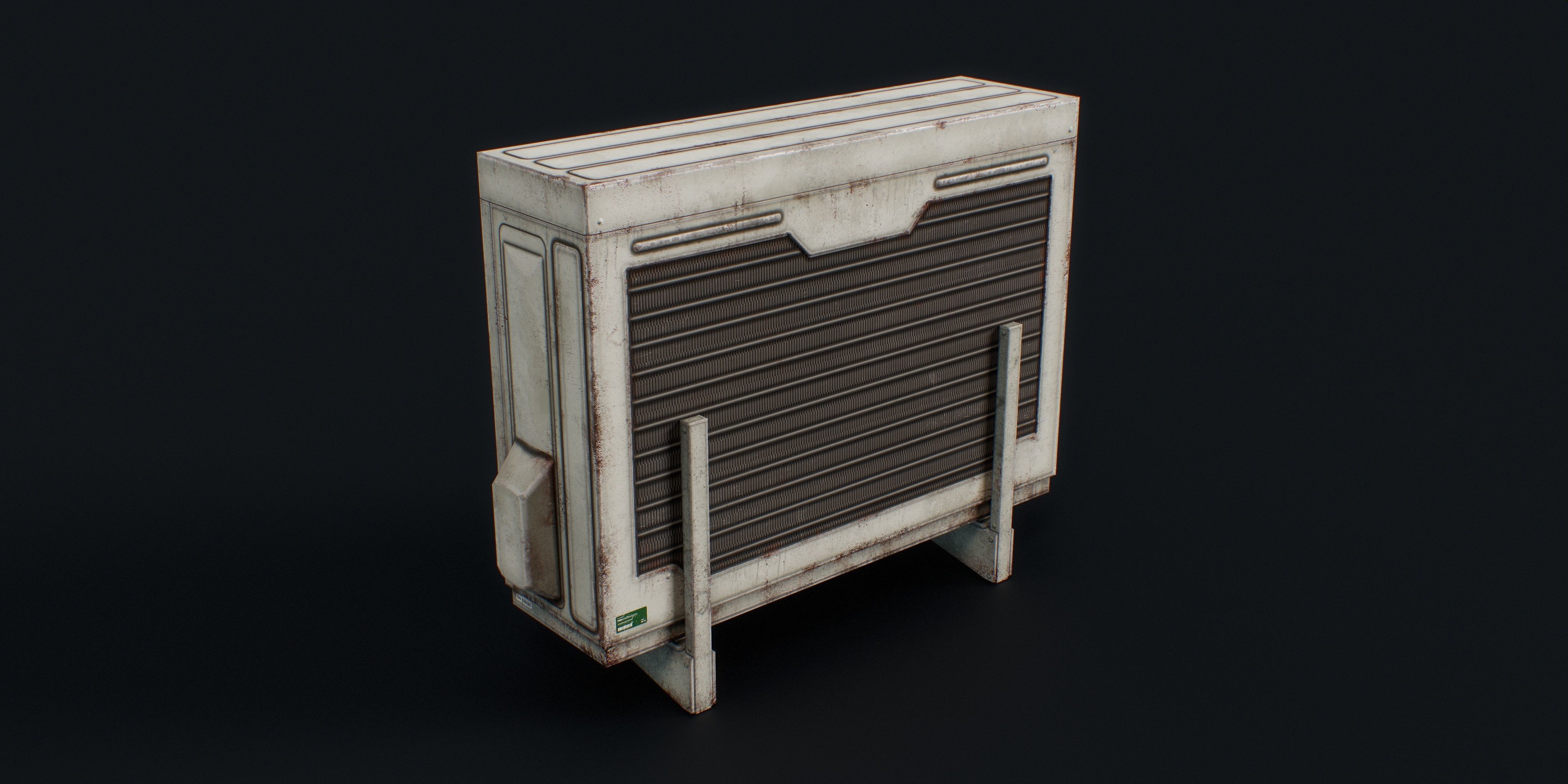 Air Conditioning Unit Low-poly 3D model_6