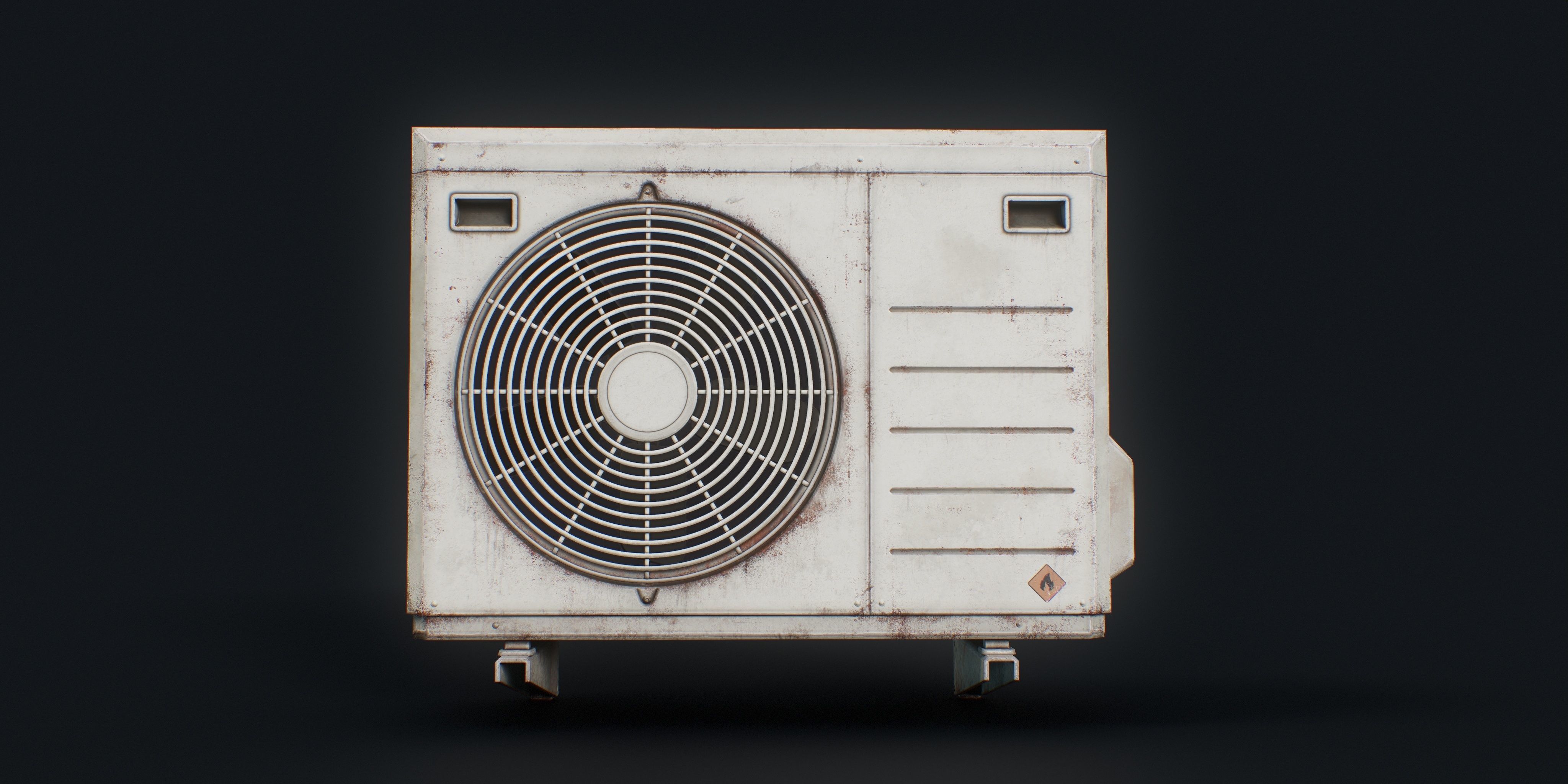 Air Conditioning Unit Low-poly 3D model_2