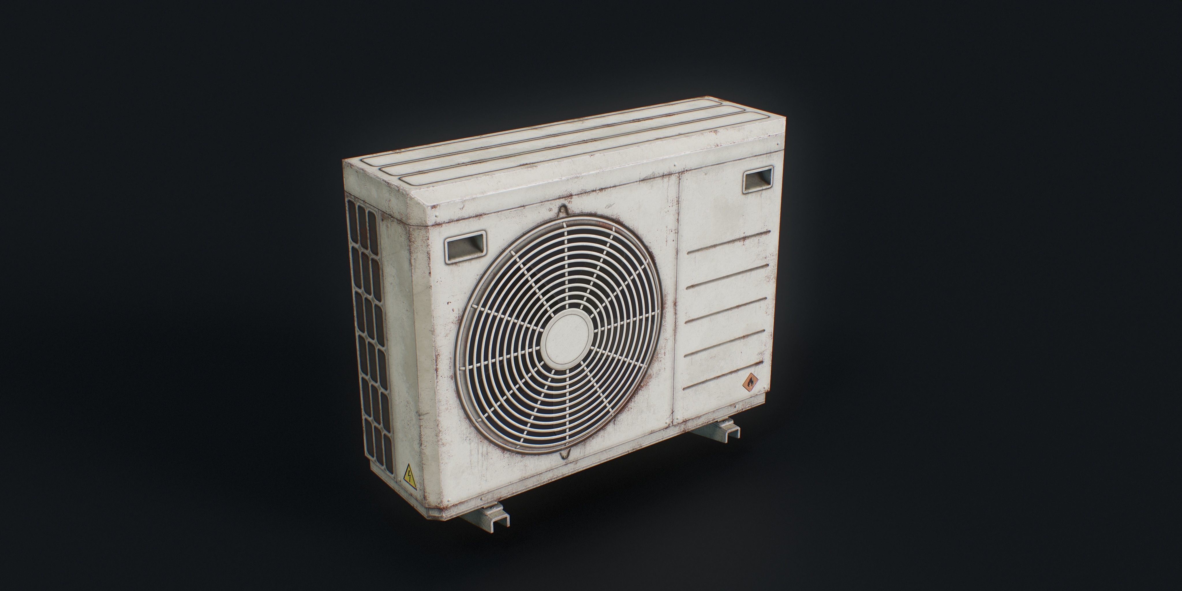 Air Conditioning Unit Low-poly 3D model_3