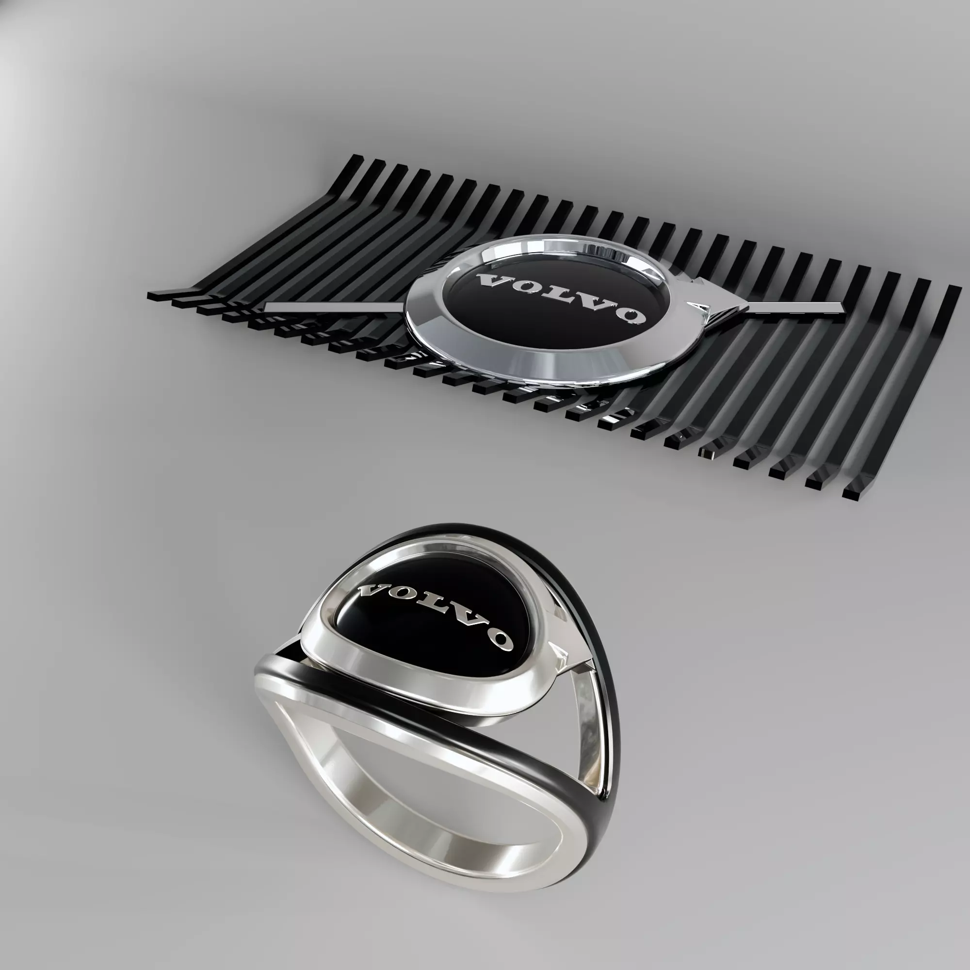 ring with logo 3D print model_0