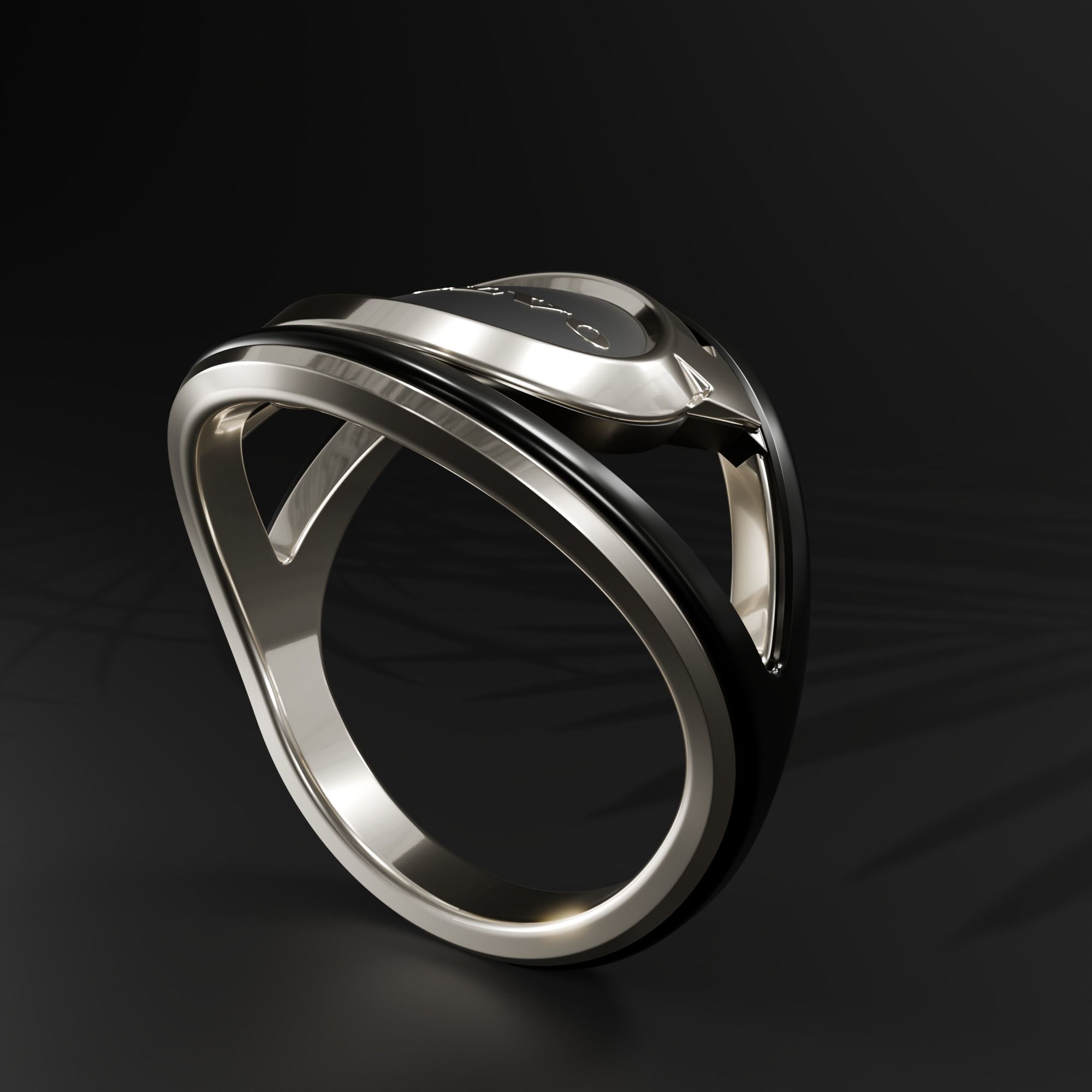 ring with logo 3D print model_2