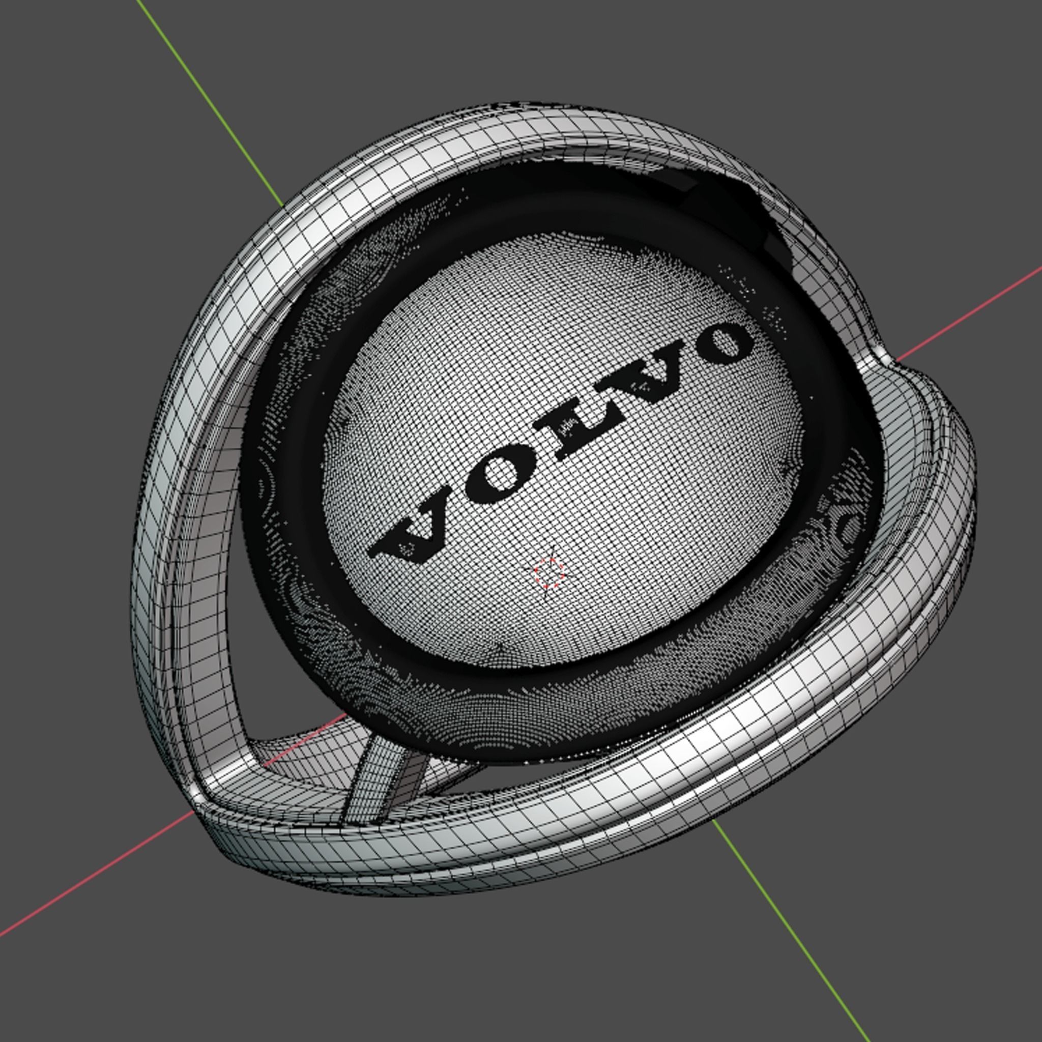 ring with logo 3D print model_8