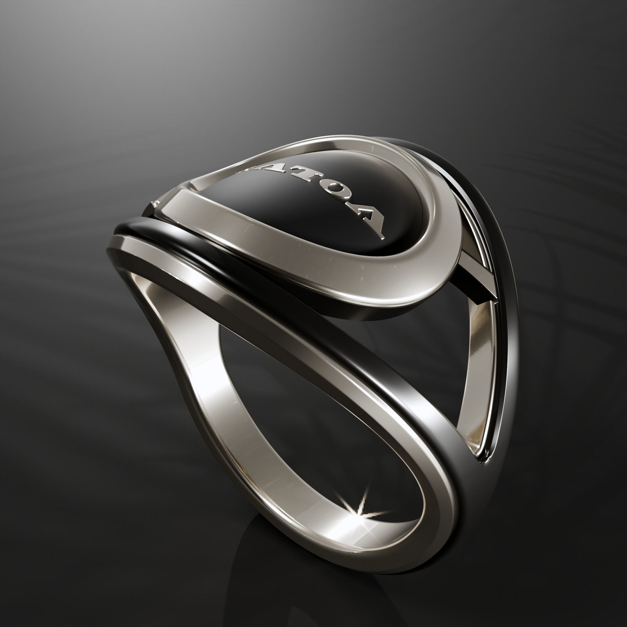 ring with logo 3D print model_3